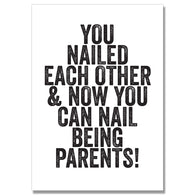 Nail Being Parents, New Baby Card
